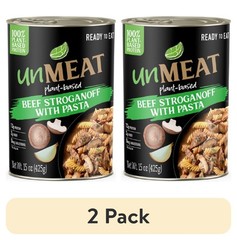(2 pack) Plant-Based Beef Stroganoff with Pasta, 15oz Can