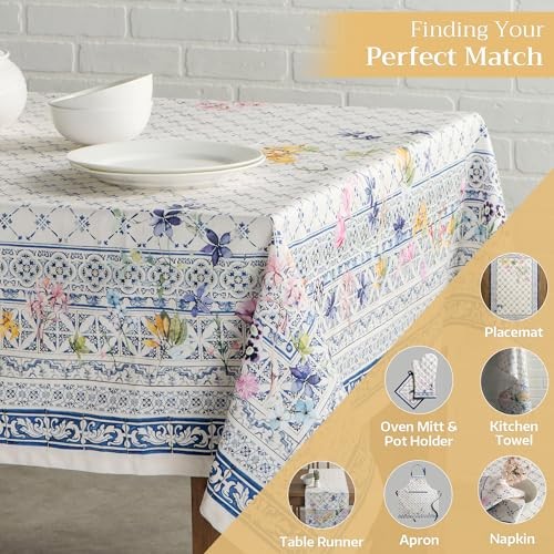 Table Cloth Rectangle Table 100% Cotton 60 x 90 Inches Tablecloth Reusable gallery