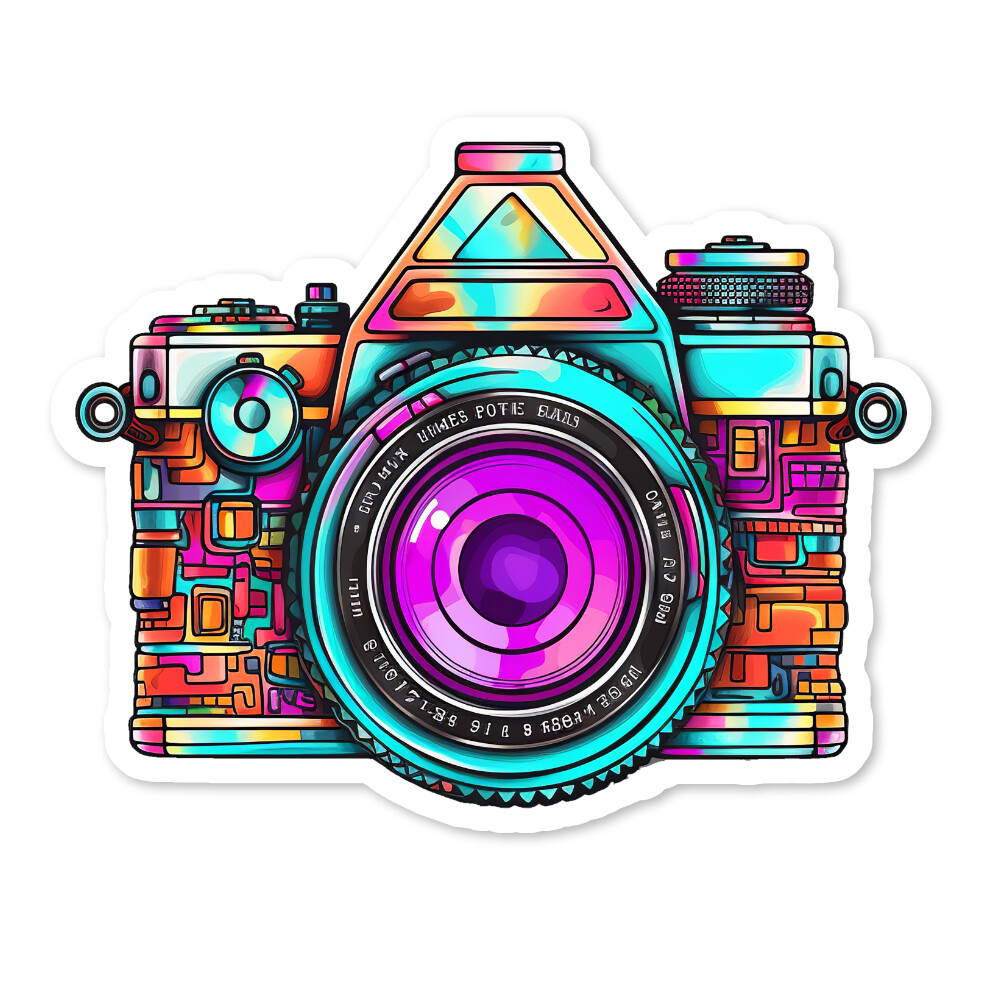 Camera Vinyl Sticker, Scrapbooking, Laptop, Water Bottle, Collectible, 2 sizes gallery