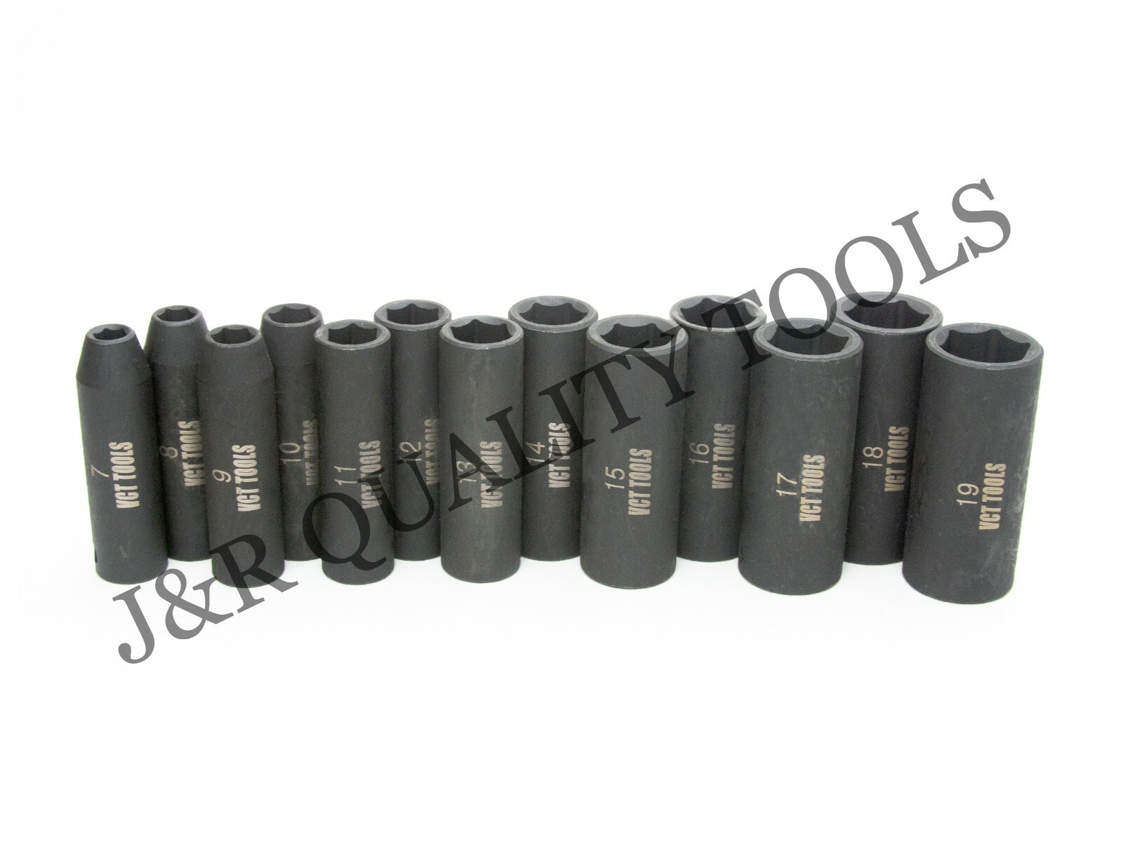 25 Pieces 3/8-Inch Drive Deep Impact Socket Set Axle Hub Nut 6-Point Metric SAE gallery