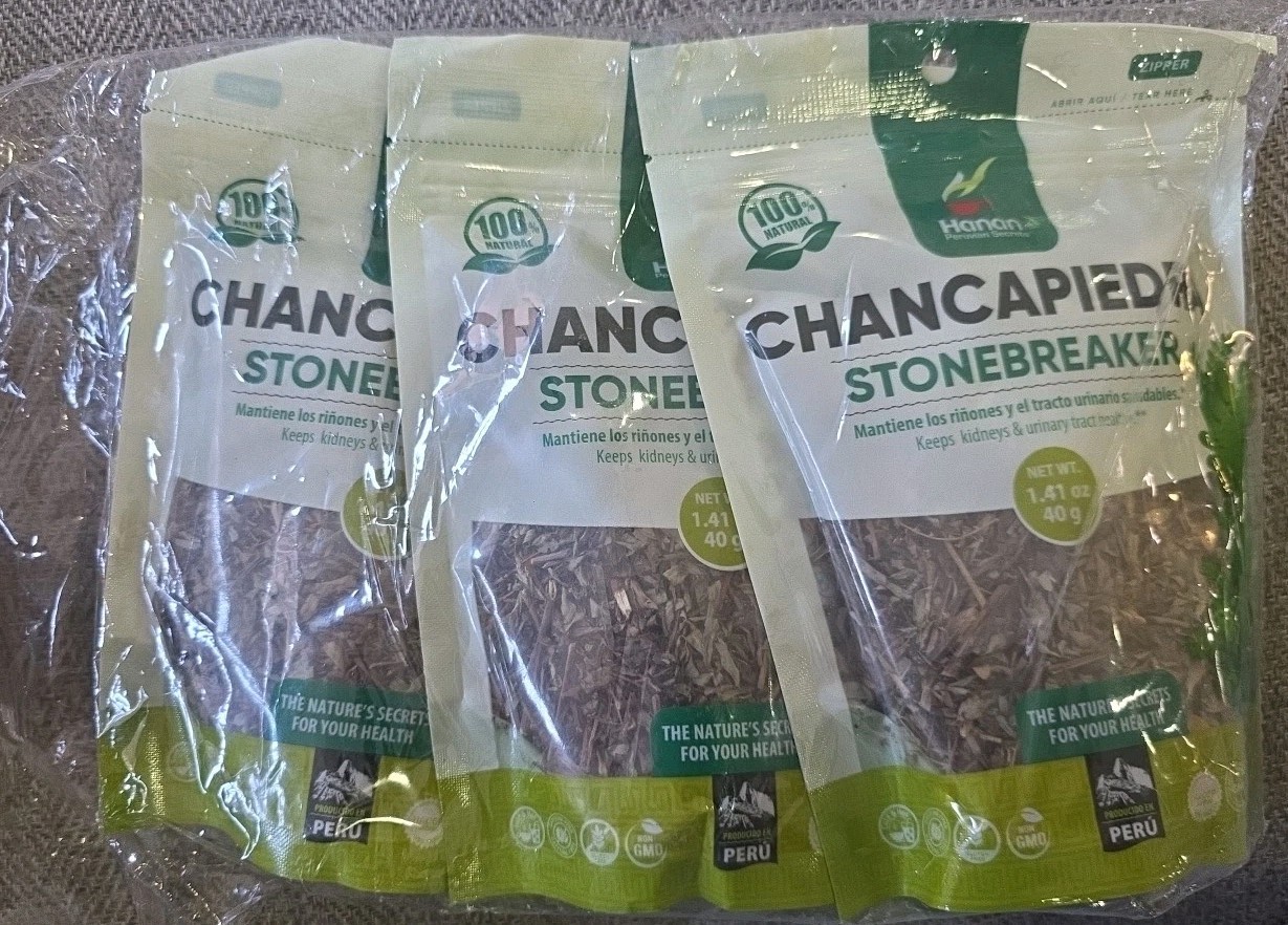 Hanan Peruvian Secrets 3 Pack Chancapiedra Herbal Tea 100% Natural Stonebreaker gallery