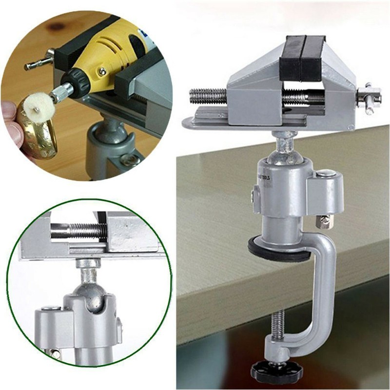 Universal Table Bench Vise 3 Inch Work Bench Clamp Swivel Rotating Hobby Crafts gallery