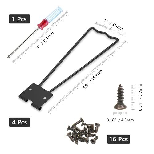 Jersvimc 4Pcs Black Frame Easel Back Stand, Iron Picture Holder Stand Metal gallery