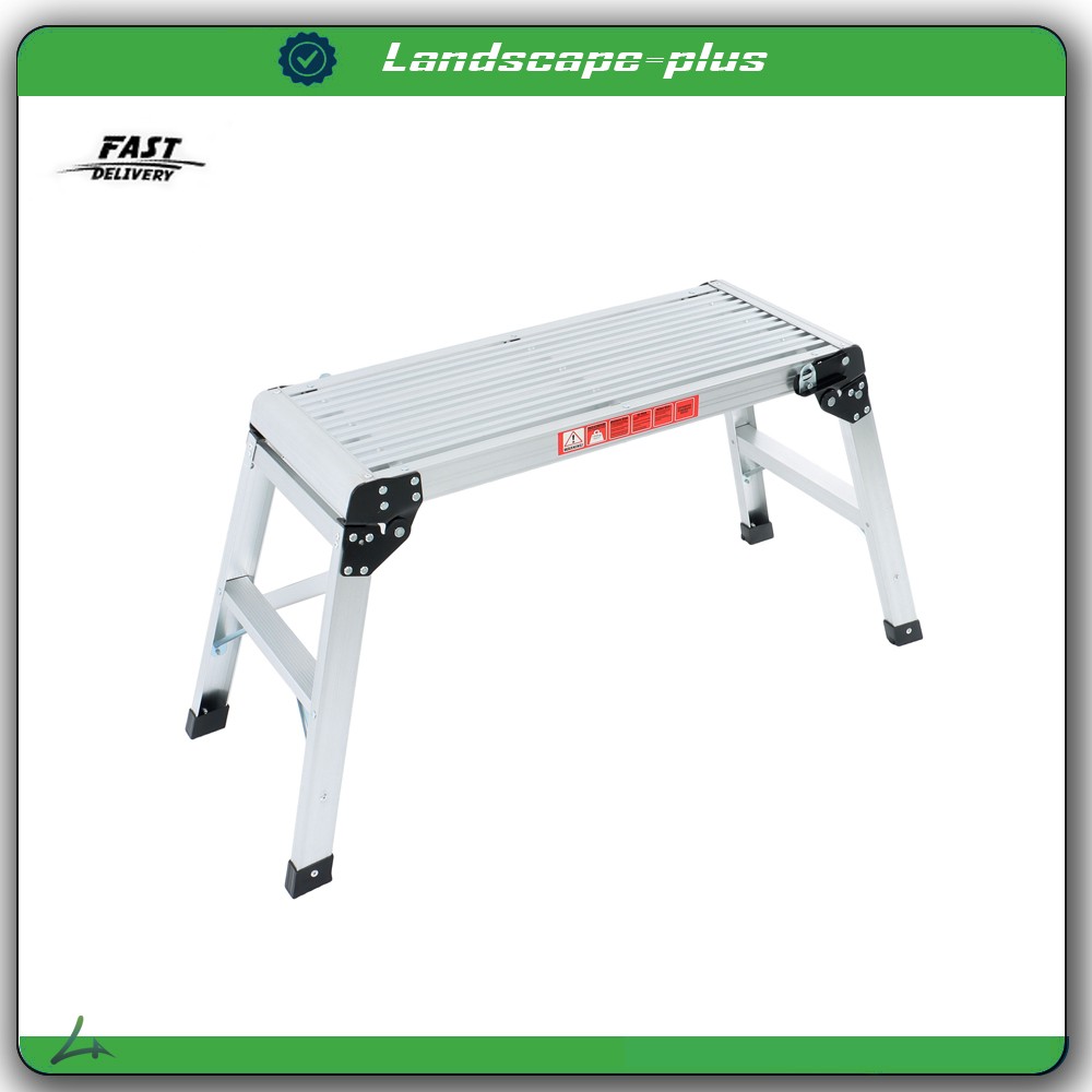 330lbs Aluminum Step Stool Non-slip Folding Work Platform Drywall Ladder gallery