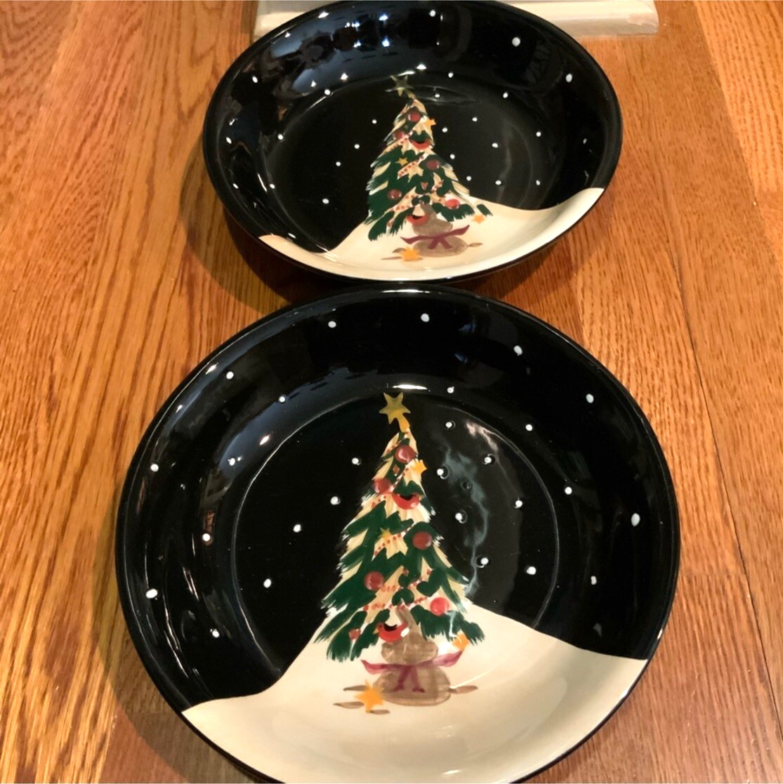 Certified International Serving Pasta Bowls Becca Barton 9 1/2 Set 2 #7A gallery