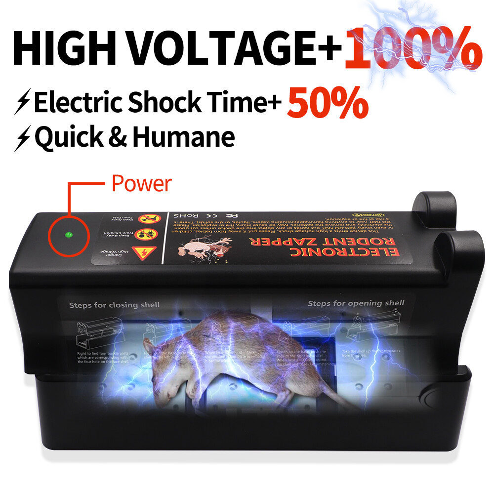 Upgrade Electronic Mouse Trap Victor Control Rat Rodent Zapper capture alive