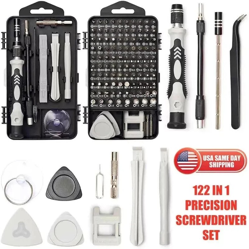122 in 1 Precision Screwdriver Set Computer Repair Tool Kit Acssart Magnetic Bit gallery