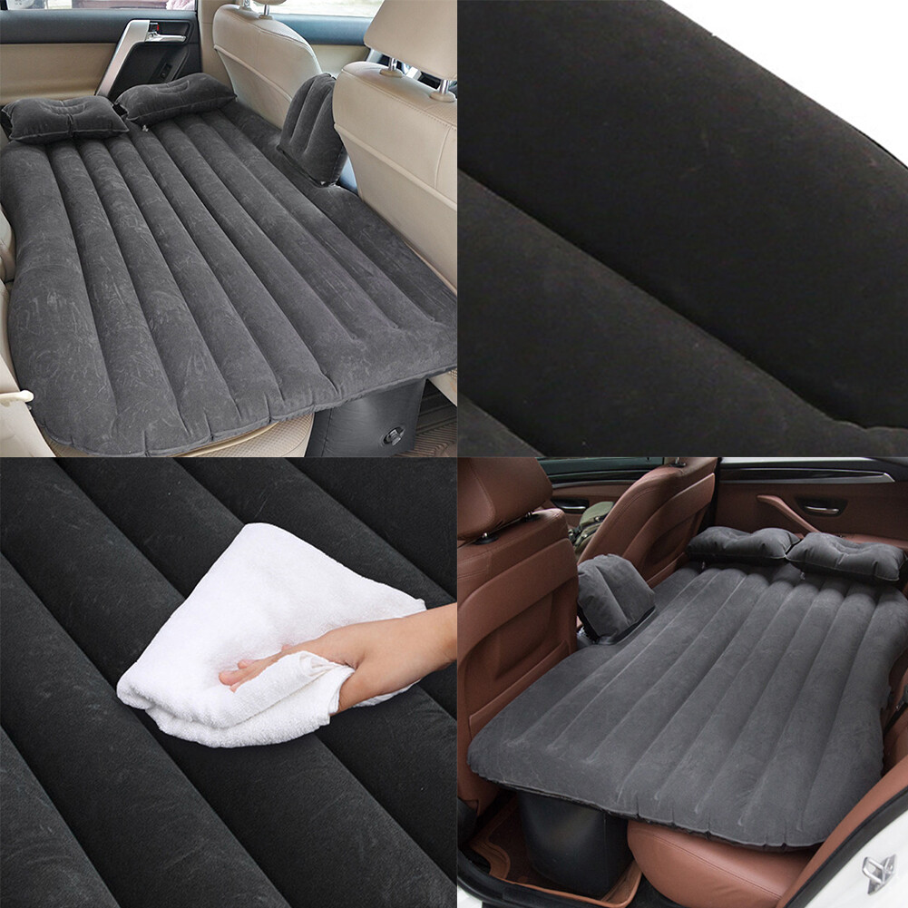 US Inflatable Travel Car Mattress Air Bed Back Seat Sleep Rest Mat 2 Pillow Pump gallery