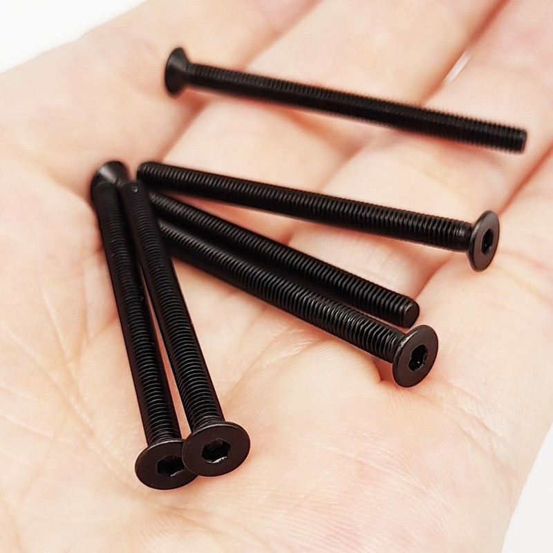 200 Pcs Long M3 Allen Hex Socket Head Screws Nuts Assortment Kit Black Alloy gallery