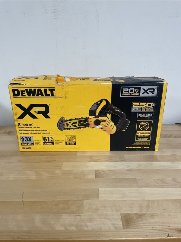 DEWALT 20V Cordless Chainsaw 8" Bar 6" Cutting Capacity Brushless Bare Tool (OB) gallery