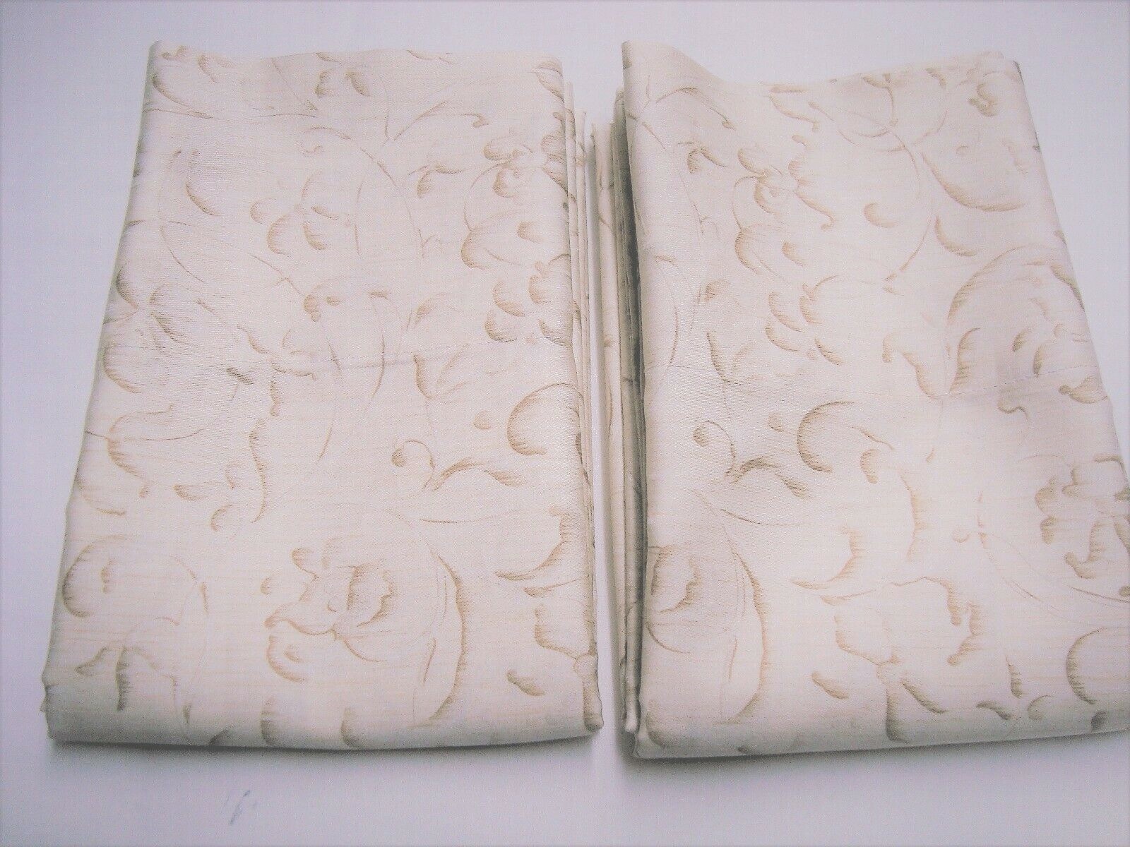 2 Standard Pillowcases m with Ralph Lauren YORKSHIRE ROSE IVORY TAN VINE fabric gallery