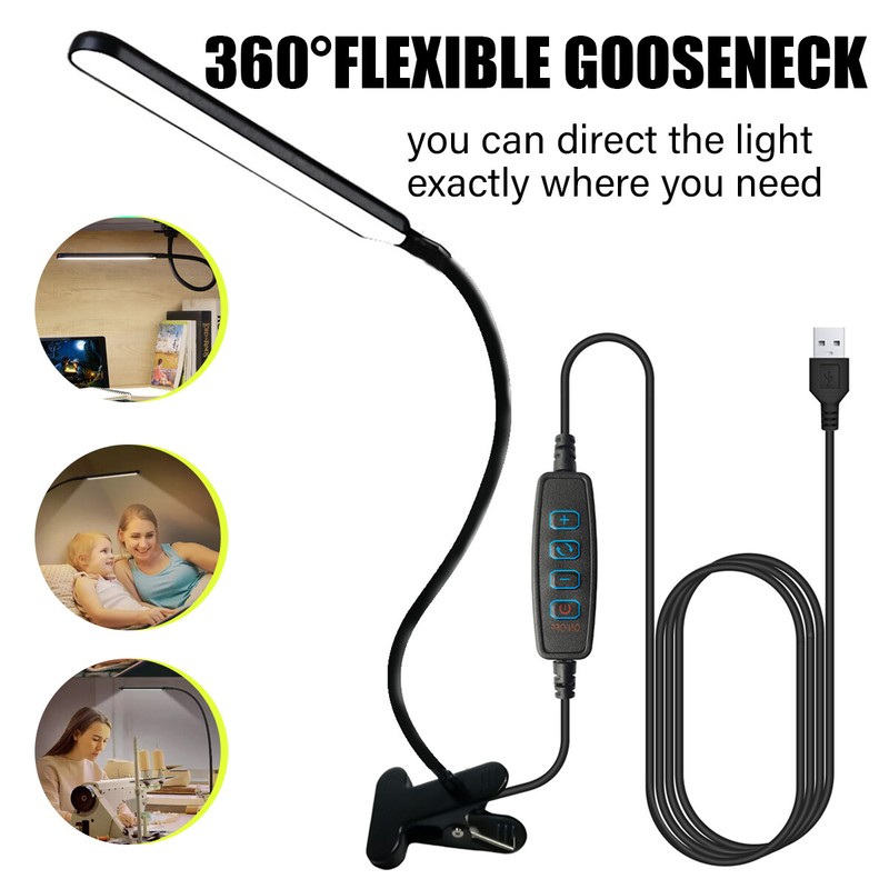 LED Desk Lamp Adjustable Lamp with Clamp Eye-Caring Reading Desk Light gallery