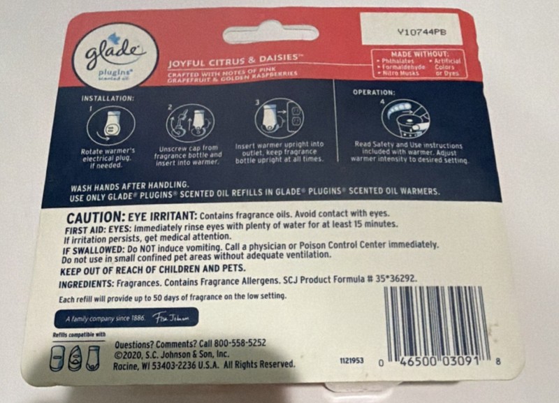 Glade PlugIns Odor Eliminator Oil Refills Joyful Citrus & Daisies 5 Pack gallery
