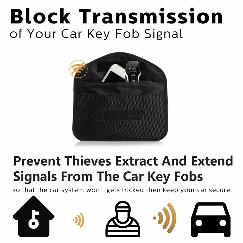 5PCS Faraday Bag RFID Signal Blocking Shielding Pouch Case For Phone Car Key FOB gallery