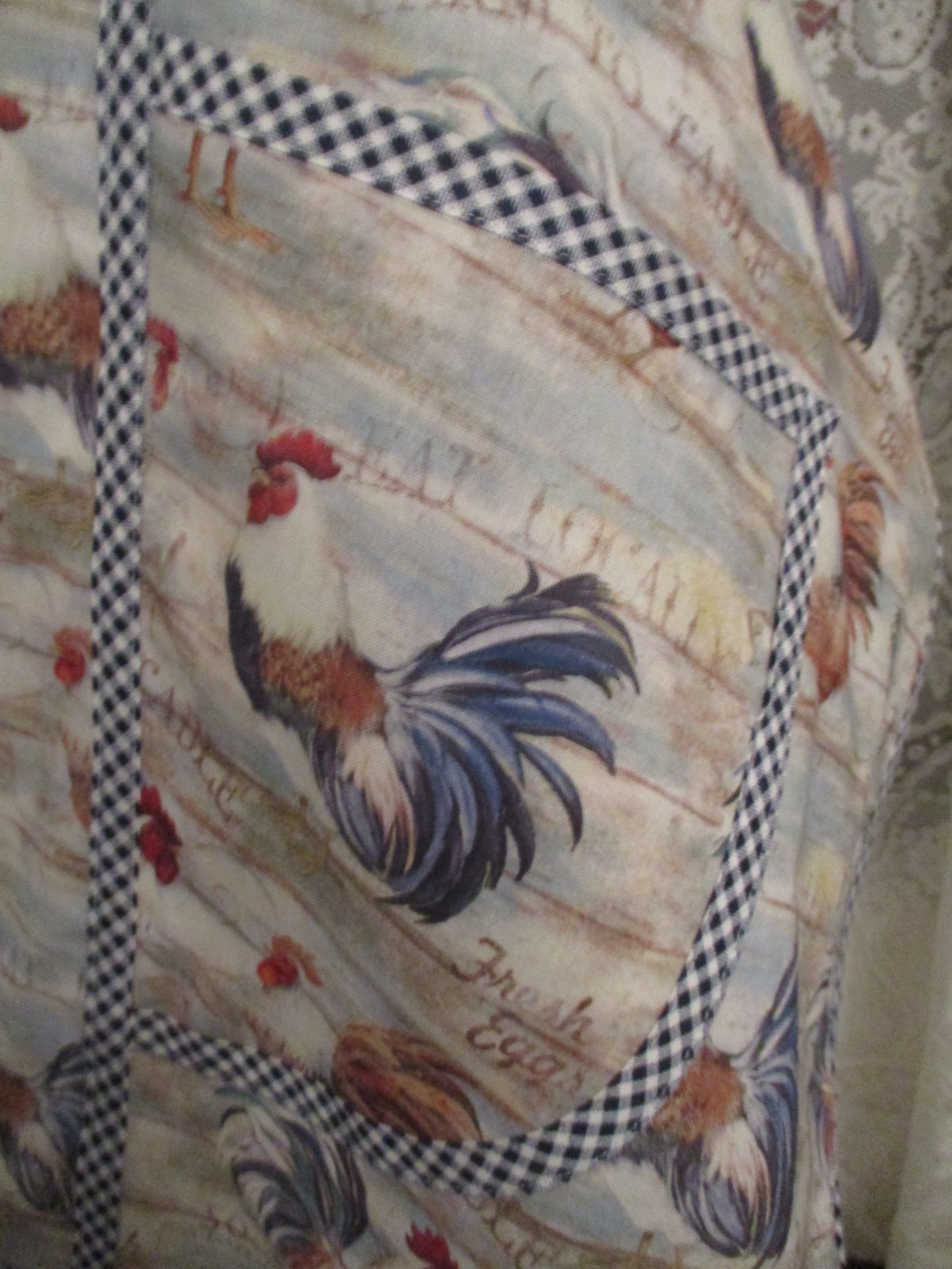 HANDMADE BIB APRON FRESH EGGS CHICKENS gallery
