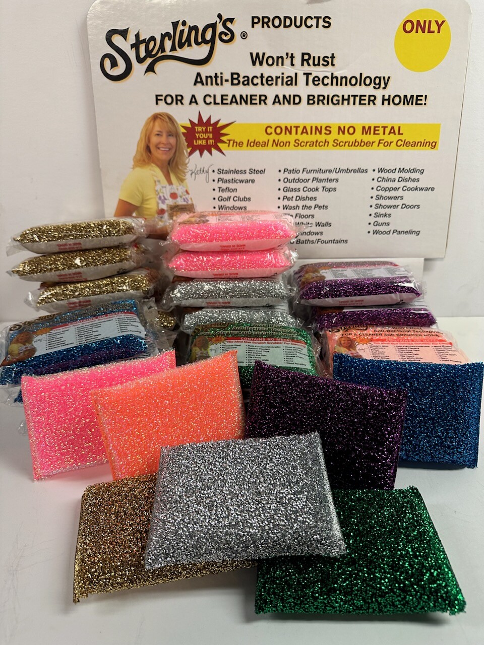 Sterling's Sponge 10 Pack - Non-scratch, Anti-Bacterial Sponge - Made in Israel gallery