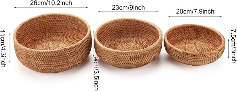 Elegant Stackable Rattan Baskets – Natural Storage Solution for Home Decor gallery
