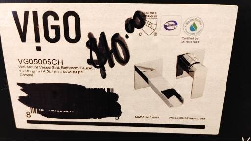 NEW Vigo VG05005CH Atticus Wall Mounted Lavatory Bath Sink Faucet Chrome gallery