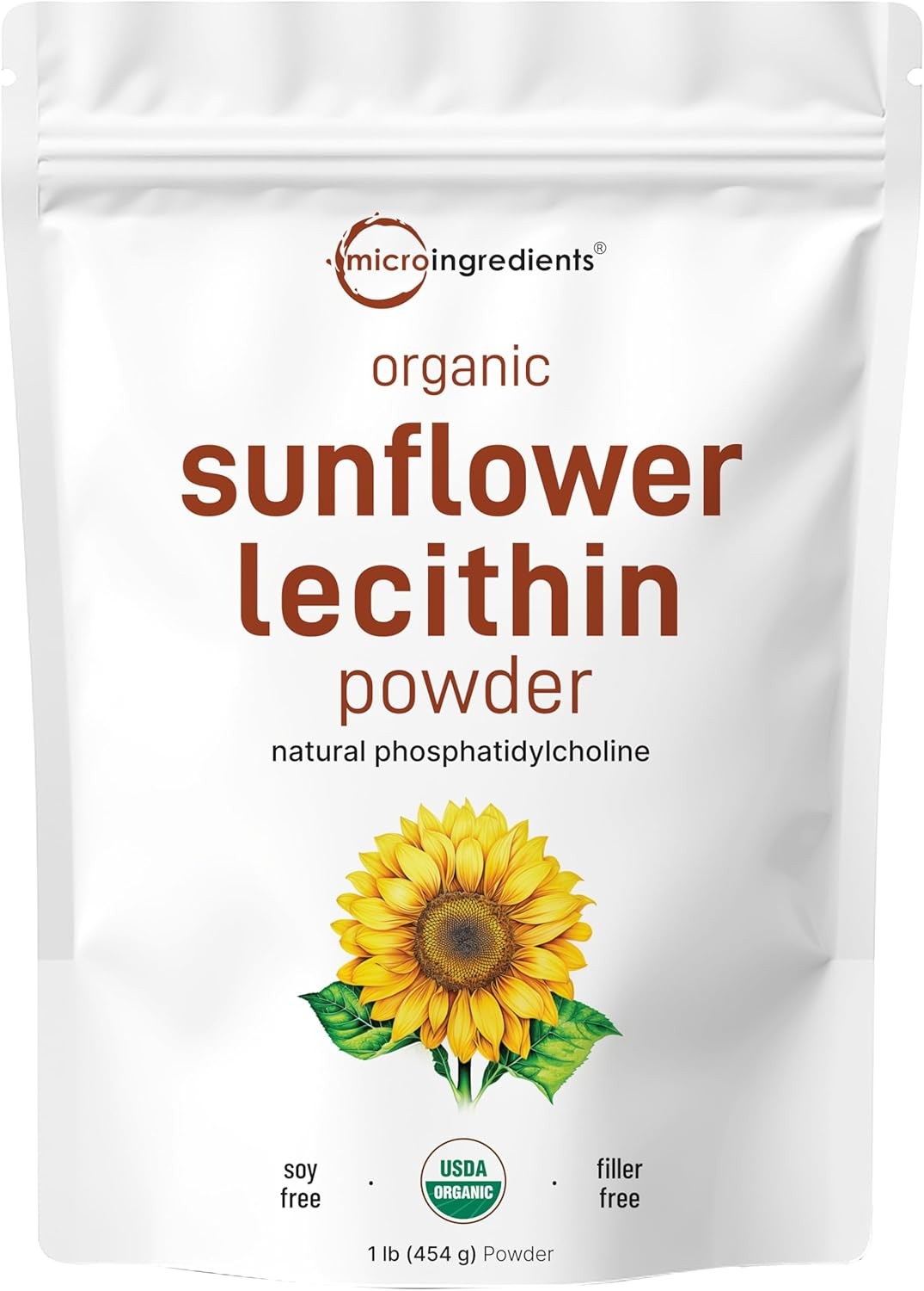 Micro Ingredients Organic Sunflower Lecithin Powder, 1 Pound, Sustainable... gallery