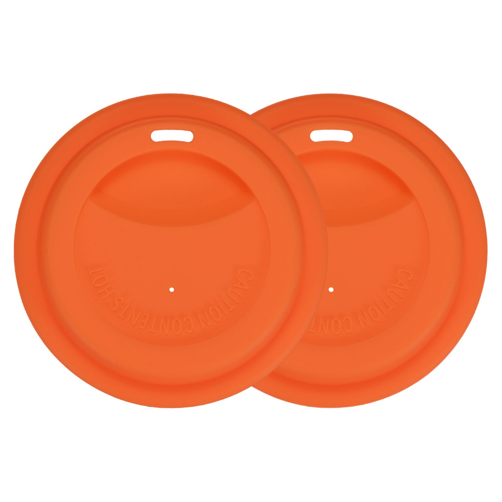3.15IN 2PCS Silicone Cup Lids Coffee Mug Covers for Glass Mug/Tea Cup [Orange] gallery