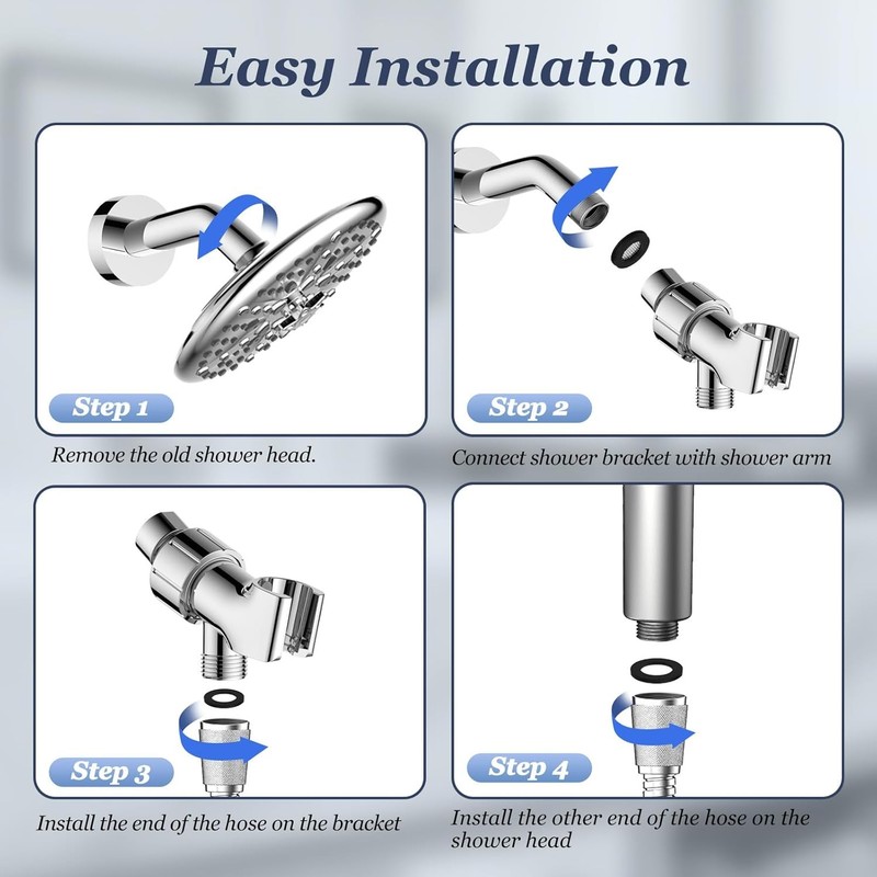 FEELSO High Pressure Shower Head with Handheld Combo, 18-Stage Filter Showerhead gallery