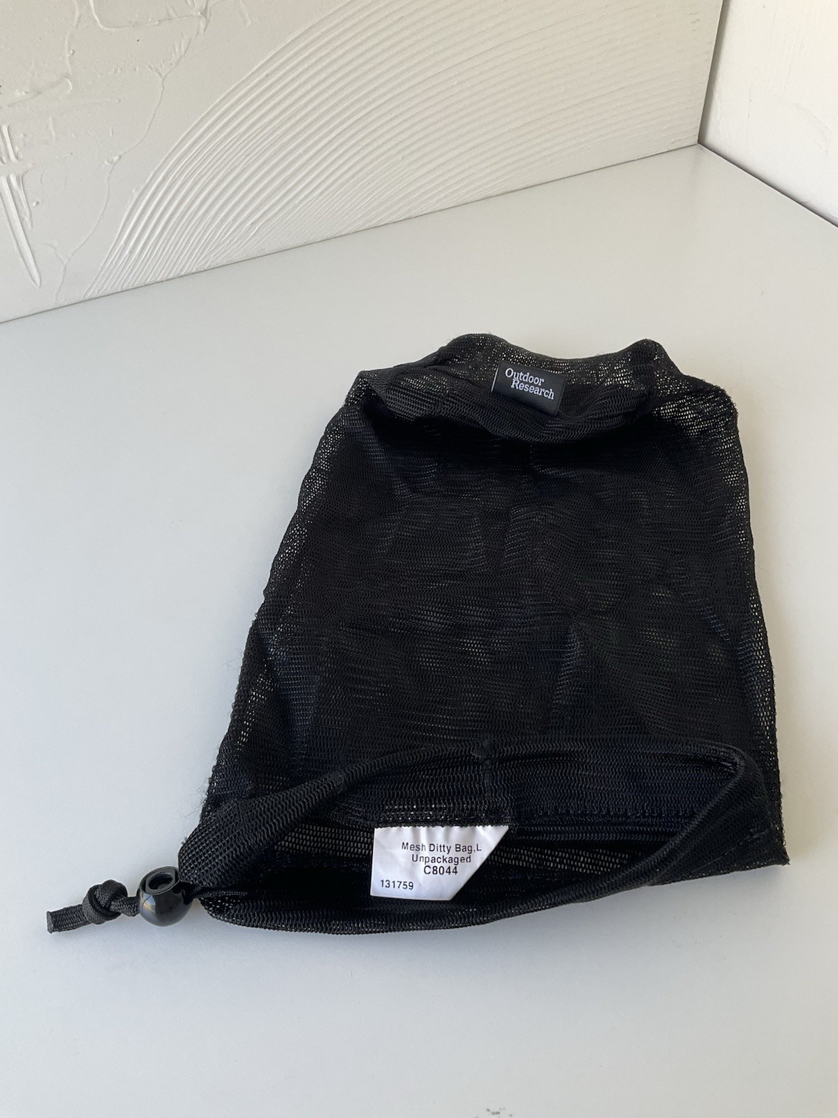 Outdoor Research Mesh Ditty Bag L, Black Lightweight Drawstring Stuff Sack 2