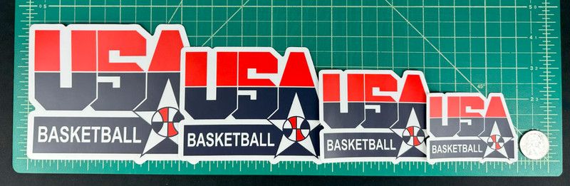 USA Basketball Sticker, 1992 Olympic Dream Team, Various Sizes gallery