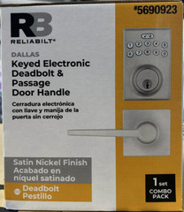 Reliabilt Keyes Electronic Keypad Deadbolt And Passage Door Handle 5690923 NEW