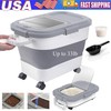 Collapsible Dog Food Storage Container 33 lb Airtight Pet Food Bin with Scoop gallery
