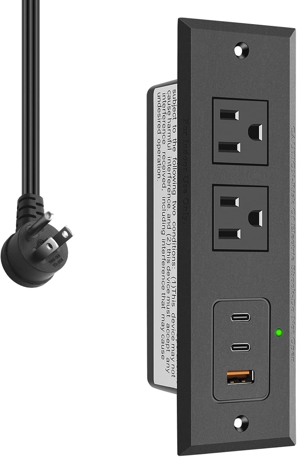 Recessed Power Strip With Two Usb-c Ports, Fast Charging Usb A Port Desk O gallery