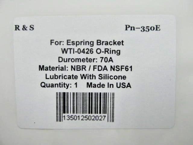 Espring UV Bracket WTI-0426 O-ring / BS350 / R&S 350E / FDA NSF61 gallery