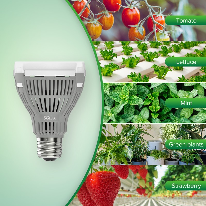 LED Grow Light Bulb 15W (200W Equivalent) Full Spectrum Plant Veg Bloom SANSI gallery