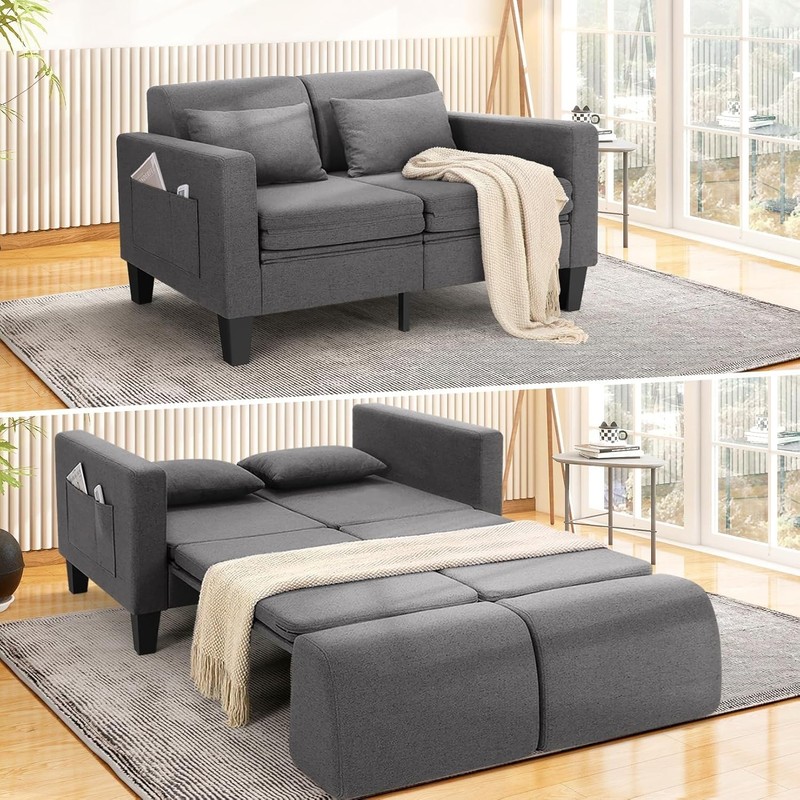 ✅ Comfy Pull Out Couch for Living Room, Bedroom, 2Color Loveseat Sofa Chair Gift gallery