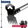 60" Weed Puller Tool with Long Handle, 2-in-1 Weed Rake & Garden Hoe, Stand Up W gallery