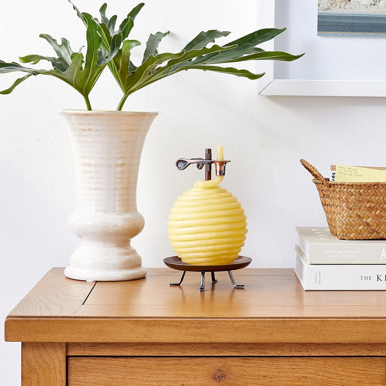 Candle by the Hour 60-Hour Round Candle, Eco-friendly Natural Beeswax with Co... gallery