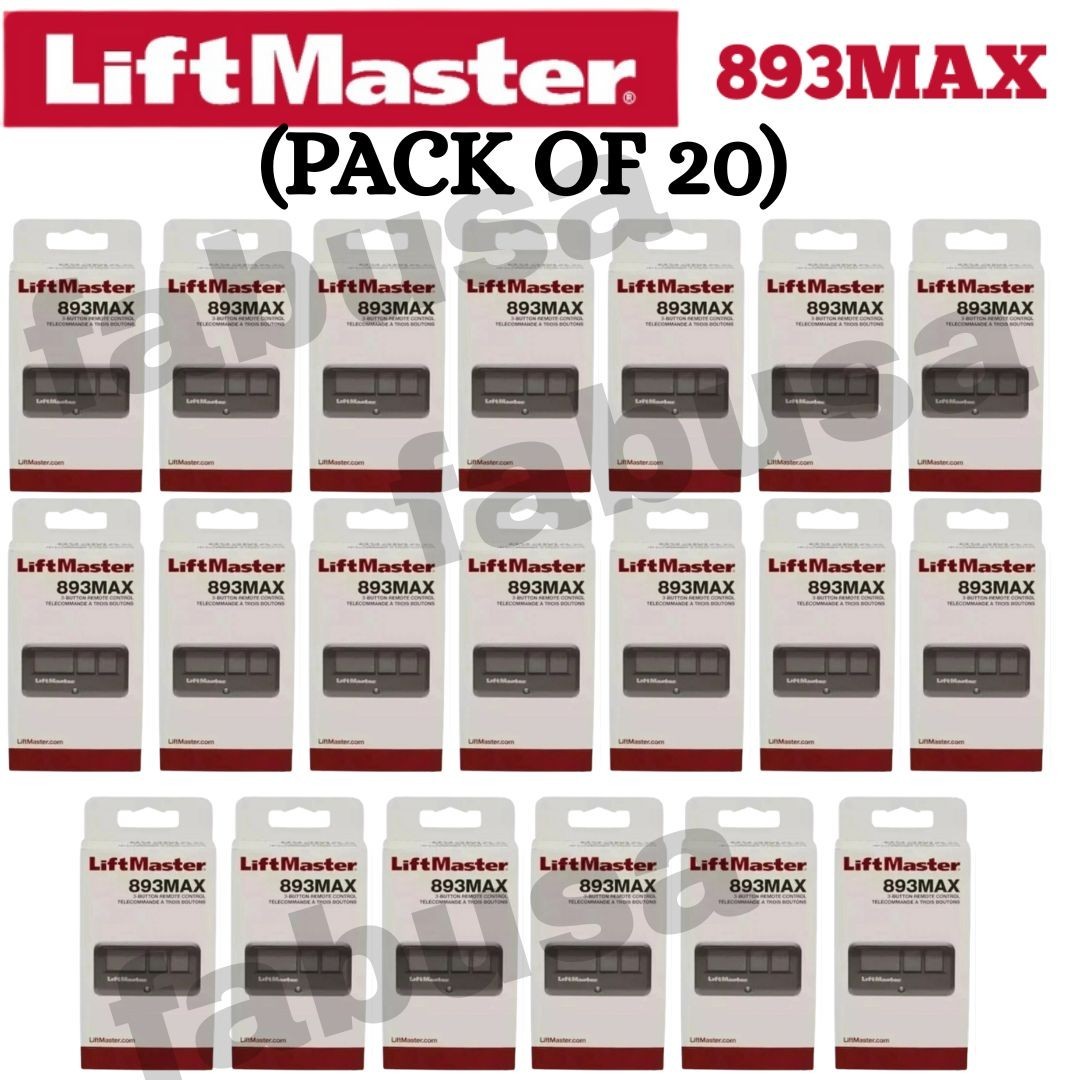 20 Pack 893MAX LiftMaster 3 Button Remote Control Garage Door Opener gallery