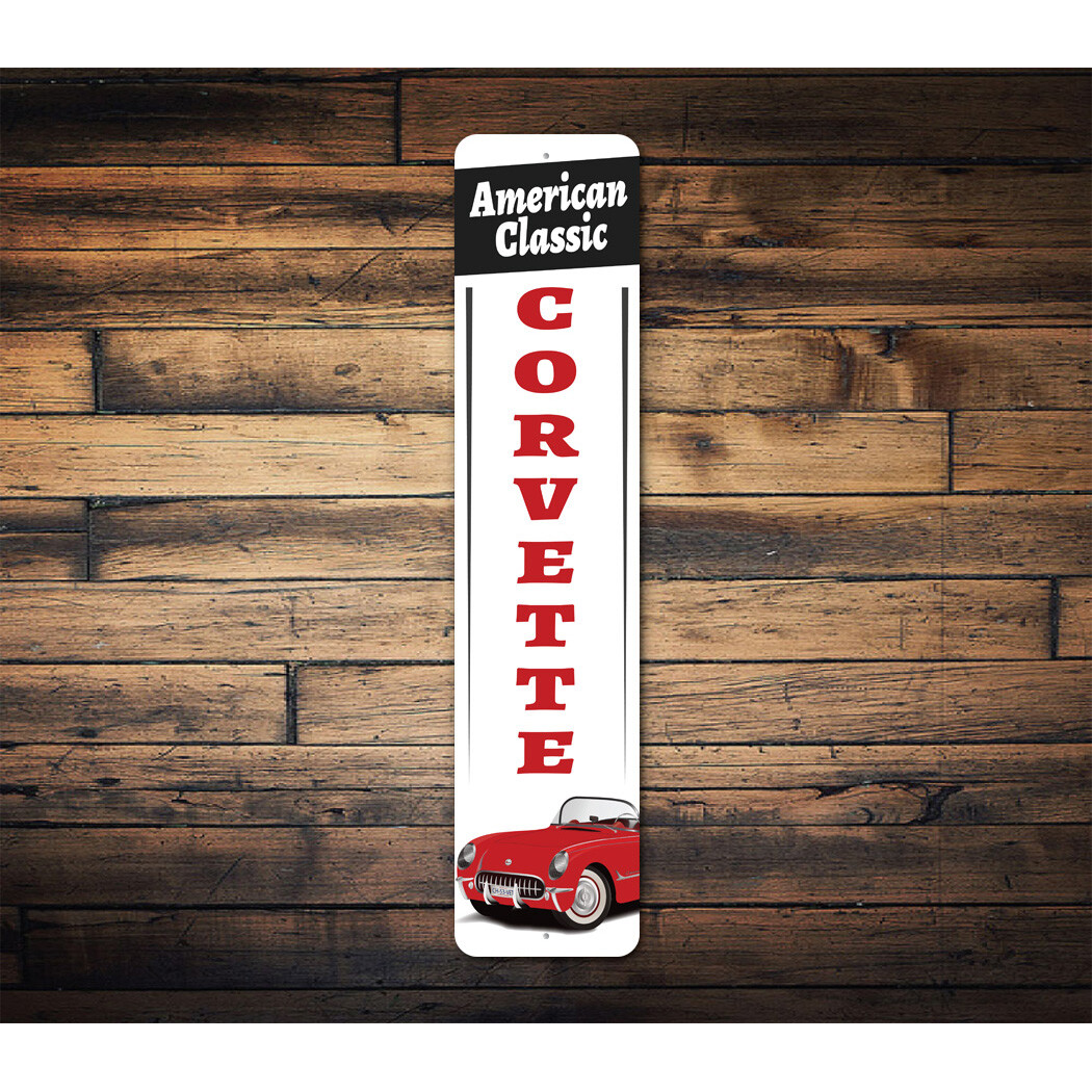 American Classic Corvette Metal Sign gallery