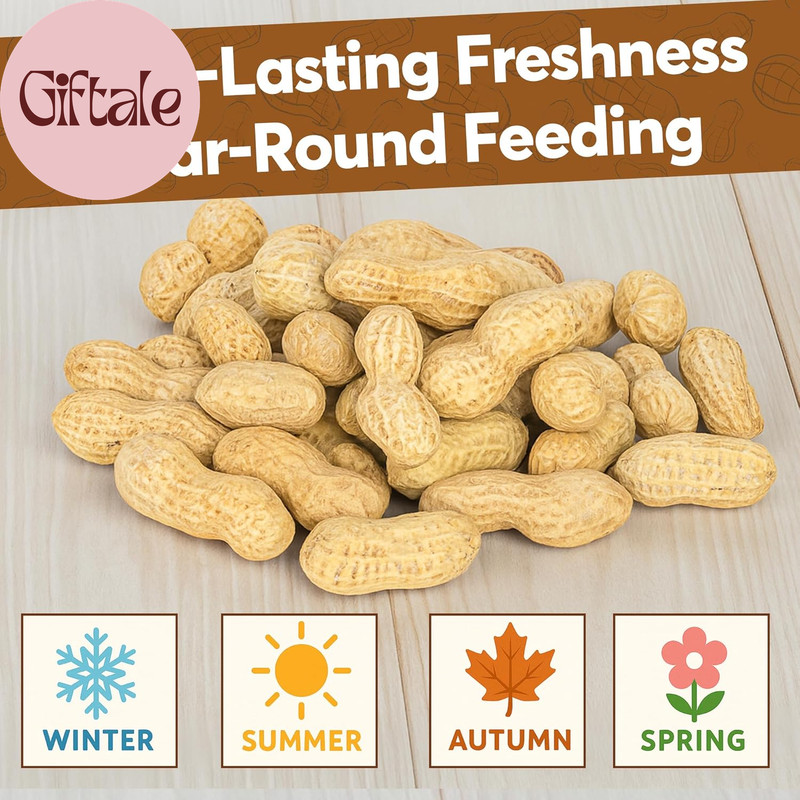 10 LB - Raw Peanuts for Squirrels, Raw in Shell Peanuts for Birds and Wildlife- gallery