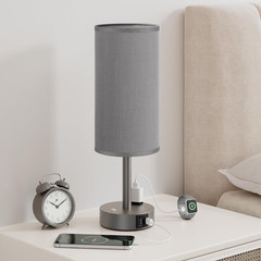 Touch Bedside Table Lamp with Memory – Stepless Dimmable Lamp for Bedroom, Small