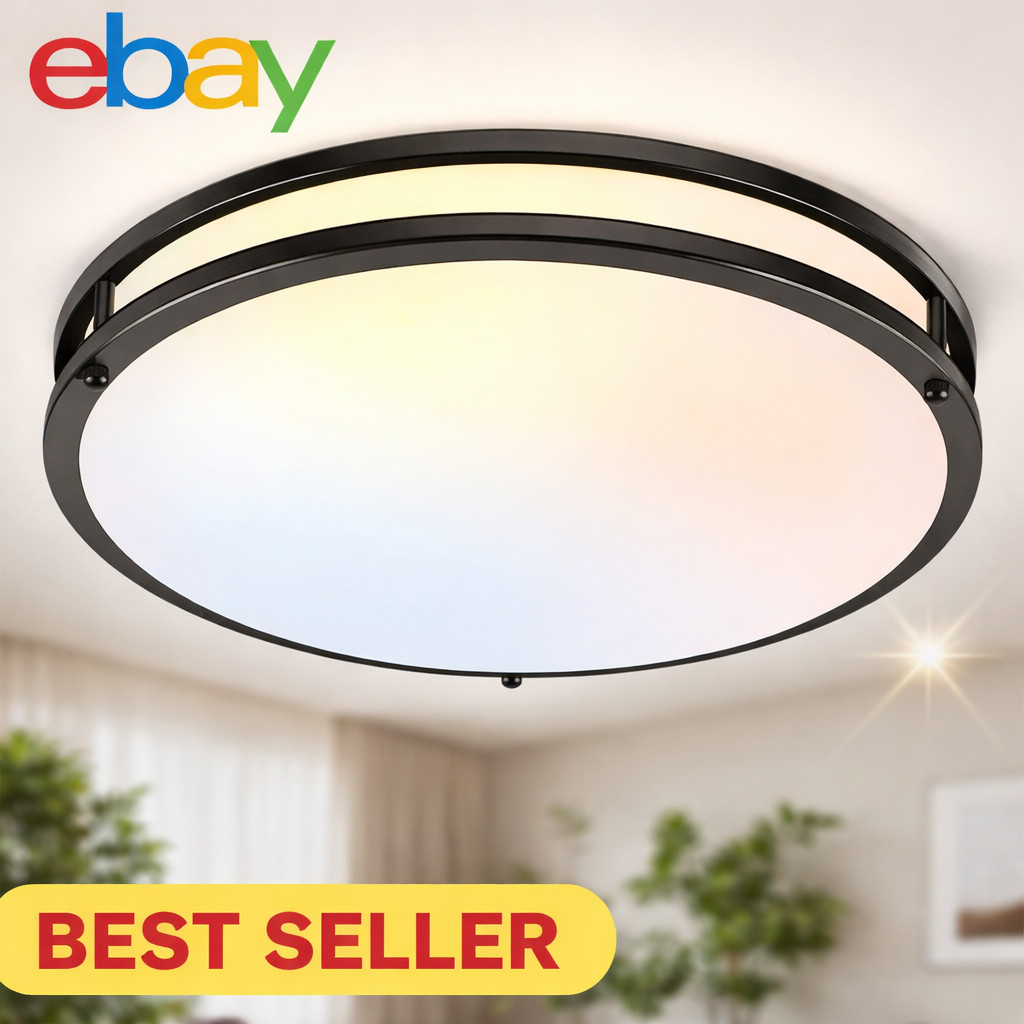 13” LED Ceiling Light 36W Flush Mount 3600LM Dimmable 5CCT Ultra Thin Black gallery