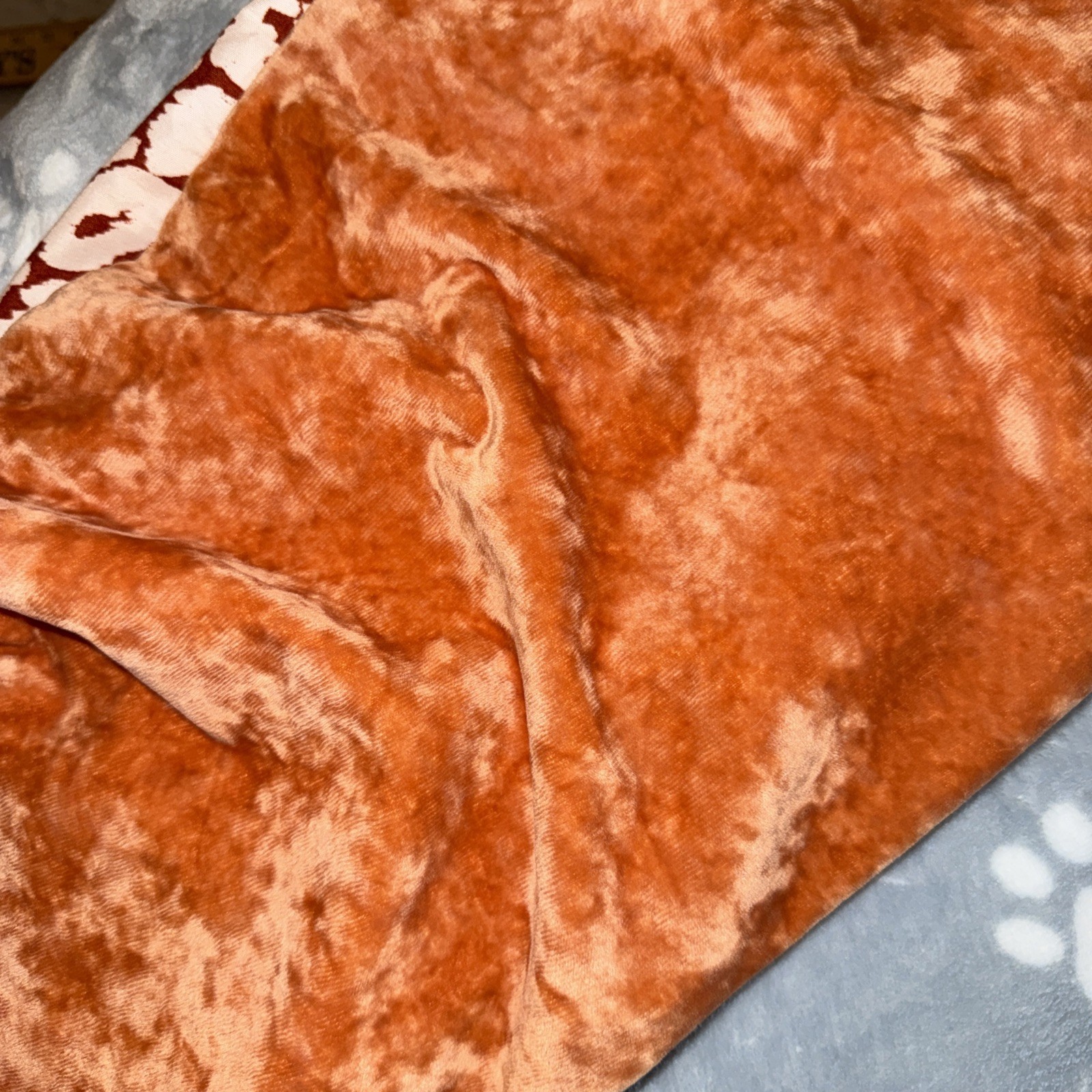 Opal House Target Orange Rust Print Velvet Standard Pillow shams - 2 gallery