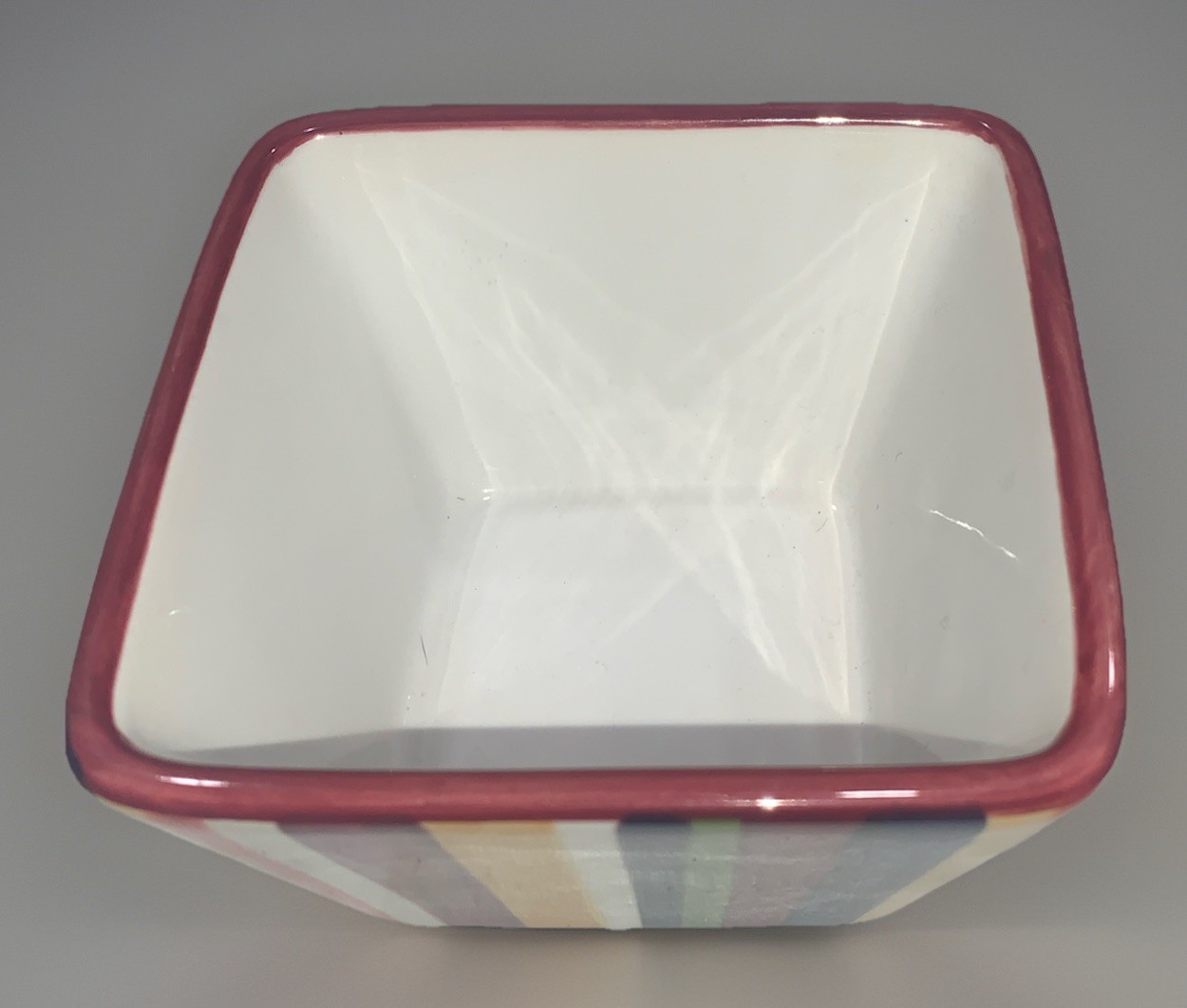 Pampered Chef Simple Additions 2 Bowl Serving Set Multicolor Stripes/Squares gallery