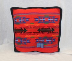 Pendleton Woolen Mills Beaver State Wool Pillow Red Southwest Made In USA