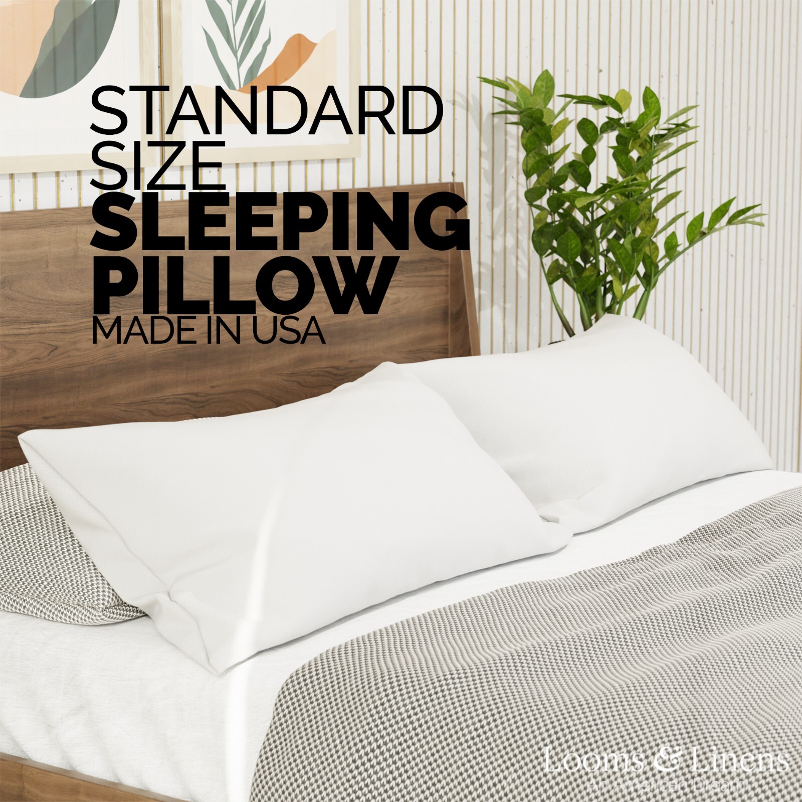 Standard Size 20 x 26" Sleeping Bed Pillow Hypoallergenic Hotel Quality USA Made gallery