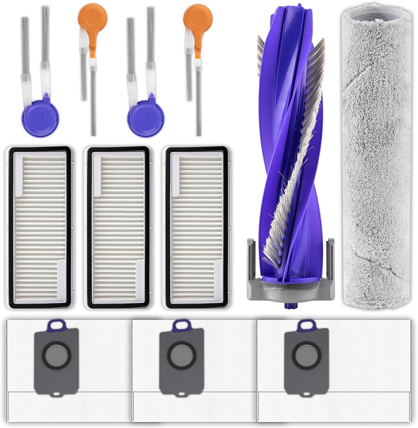 12 Pack Flow Replacement Parts Compatible with Narwal Flow Robot Vacuum Cleaner gallery