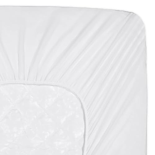 Power Clean Triple Action Quilted Soft Waterproof Mattress Pad Queen White gallery