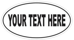 CUSTOM Oval Bumper Sticker Euro Oval Decal Stickers