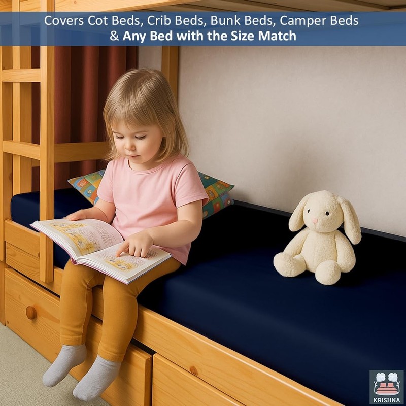 4 Piece Cot Sheet 33” x 75” for Narrow Twin, Camping, Rv Bunk, Guest Bed Soft... gallery