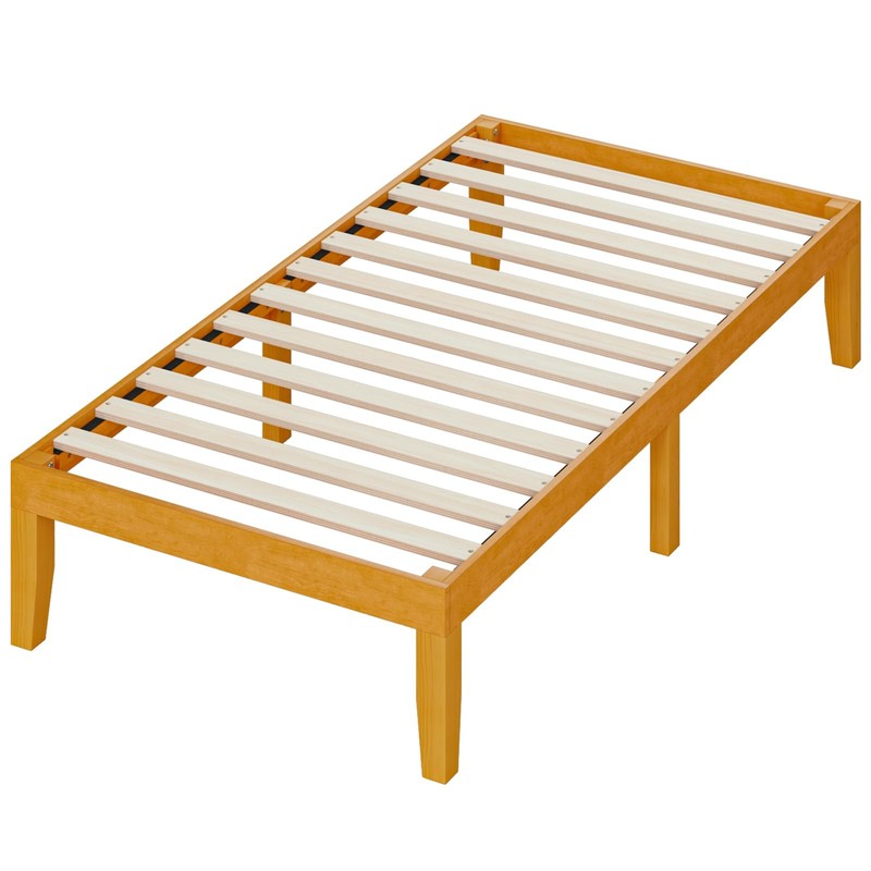 Solid Wood Bed Frame Wooden Platform Bed with Support Slats,Twin Full Queen King gallery
