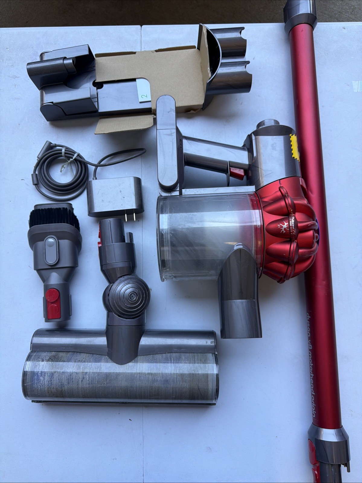 Dyson V8 Origin Stick Vacuum Cleaner - Gray/Purple/Red (400493-01) gallery